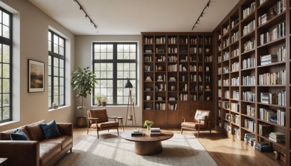 Portes battantes, placards intégrés et bibliothèques